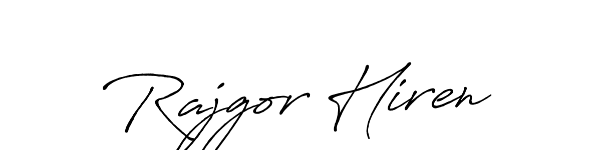 You should practise on your own different ways (Antro_Vectra_Bolder) to write your name (Rajgor Hiren) in signature. don't let someone else do it for you. Rajgor Hiren signature style 7 images and pictures png