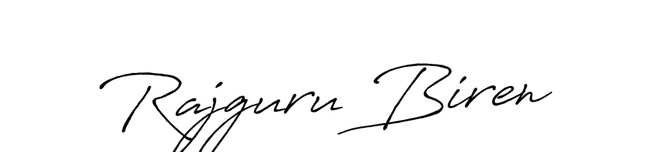 Design your own signature with our free online signature maker. With this signature software, you can create a handwritten (Antro_Vectra_Bolder) signature for name Rajguru Biren. Rajguru Biren signature style 7 images and pictures png