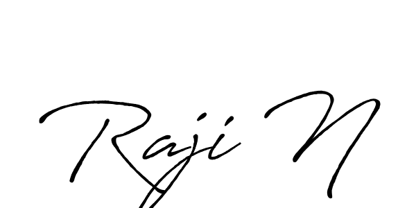 How to make Raji N name signature. Use Antro_Vectra_Bolder style for creating short signs online. This is the latest handwritten sign. Raji N signature style 7 images and pictures png