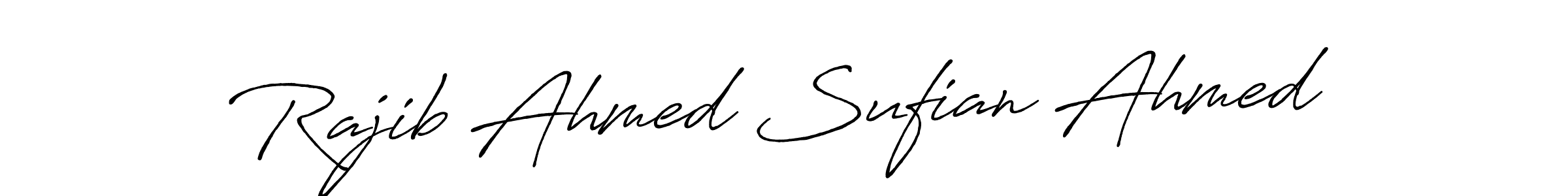 Make a beautiful signature design for name Rajib Ahmed Sufian Ahmed. With this signature (Antro_Vectra_Bolder) style, you can create a handwritten signature for free. Rajib Ahmed Sufian Ahmed signature style 7 images and pictures png