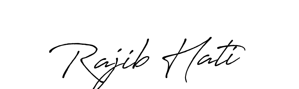 Use a signature maker to create a handwritten signature online. With this signature software, you can design (Antro_Vectra_Bolder) your own signature for name Rajib Hati. Rajib Hati signature style 7 images and pictures png