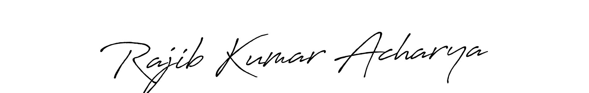 Create a beautiful signature design for name Rajib Kumar Acharya. With this signature (Antro_Vectra_Bolder) fonts, you can make a handwritten signature for free. Rajib Kumar Acharya signature style 7 images and pictures png