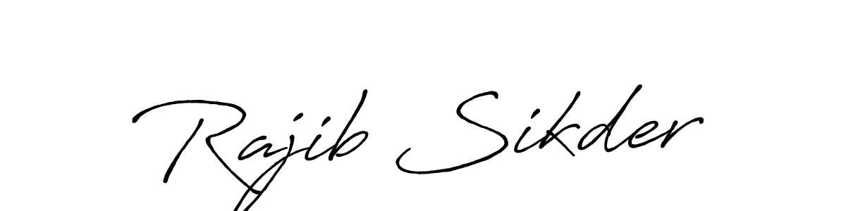 How to make Rajib Sikder name signature. Use Antro_Vectra_Bolder style for creating short signs online. This is the latest handwritten sign. Rajib Sikder signature style 7 images and pictures png