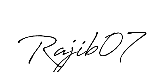 The best way (Antro_Vectra_Bolder) to make a short signature is to pick only two or three words in your name. The name Rajib07 include a total of six letters. For converting this name. Rajib07 signature style 7 images and pictures png