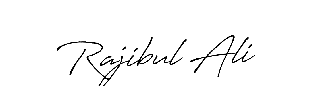 Rajibul Ali stylish signature style. Best Handwritten Sign (Antro_Vectra_Bolder) for my name. Handwritten Signature Collection Ideas for my name Rajibul Ali. Rajibul Ali signature style 7 images and pictures png