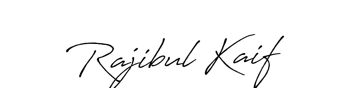 Create a beautiful signature design for name Rajibul Kaif. With this signature (Antro_Vectra_Bolder) fonts, you can make a handwritten signature for free. Rajibul Kaif signature style 7 images and pictures png