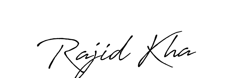 Create a beautiful signature design for name Rajid Kha. With this signature (Antro_Vectra_Bolder) fonts, you can make a handwritten signature for free. Rajid Kha signature style 7 images and pictures png