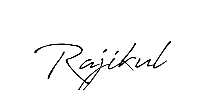 The best way (Antro_Vectra_Bolder) to make a short signature is to pick only two or three words in your name. The name Rajikul include a total of six letters. For converting this name. Rajikul signature style 7 images and pictures png