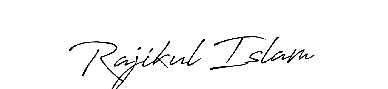 Make a beautiful signature design for name Rajikul Islam. With this signature (Antro_Vectra_Bolder) style, you can create a handwritten signature for free. Rajikul Islam signature style 7 images and pictures png