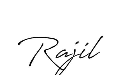 It looks lik you need a new signature style for name Rajil. Design unique handwritten (Antro_Vectra_Bolder) signature with our free signature maker in just a few clicks. Rajil signature style 7 images and pictures png