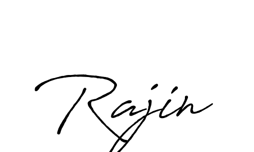 Use a signature maker to create a handwritten signature online. With this signature software, you can design (Antro_Vectra_Bolder) your own signature for name Rajin. Rajin signature style 7 images and pictures png