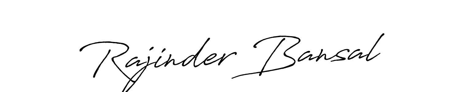 Rajinder Bansal stylish signature style. Best Handwritten Sign (Antro_Vectra_Bolder) for my name. Handwritten Signature Collection Ideas for my name Rajinder Bansal. Rajinder Bansal signature style 7 images and pictures png