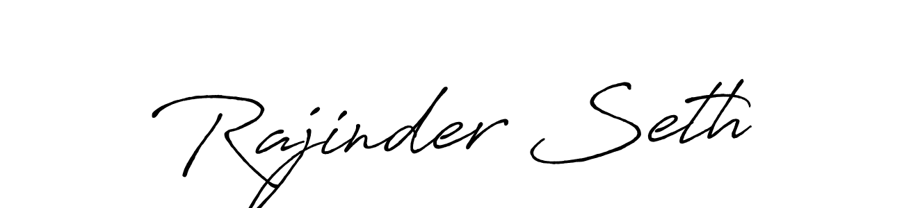 The best way (Antro_Vectra_Bolder) to make a short signature is to pick only two or three words in your name. The name Rajinder Seth include a total of six letters. For converting this name. Rajinder Seth signature style 7 images and pictures png