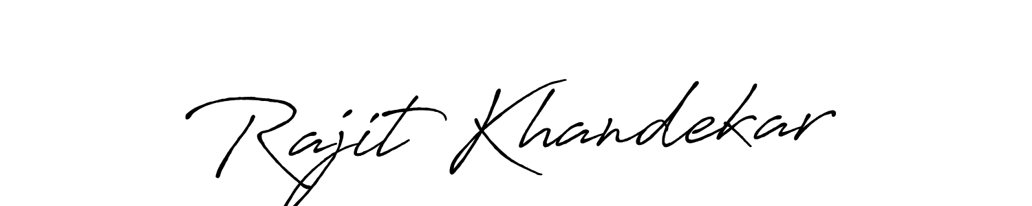 Use a signature maker to create a handwritten signature online. With this signature software, you can design (Antro_Vectra_Bolder) your own signature for name Rajit Khandekar. Rajit Khandekar signature style 7 images and pictures png