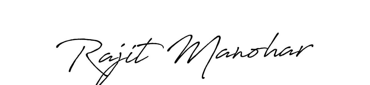 Also we have Rajit Manohar name is the best signature style. Create professional handwritten signature collection using Antro_Vectra_Bolder autograph style. Rajit Manohar signature style 7 images and pictures png