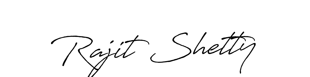 Rajit Shetty stylish signature style. Best Handwritten Sign (Antro_Vectra_Bolder) for my name. Handwritten Signature Collection Ideas for my name Rajit Shetty. Rajit Shetty signature style 7 images and pictures png