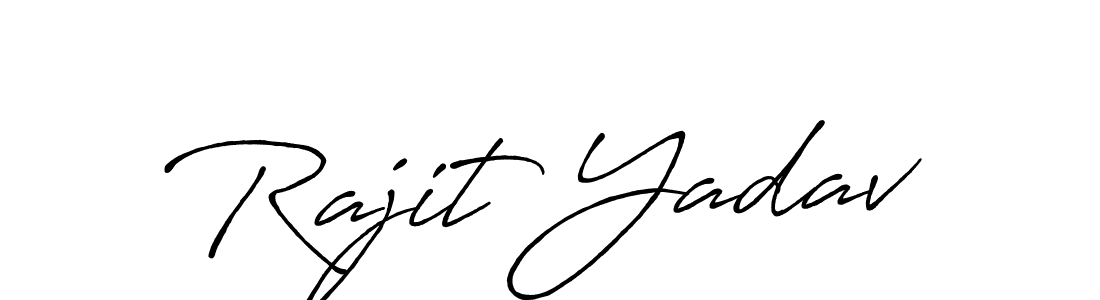 Rajit Yadav stylish signature style. Best Handwritten Sign (Antro_Vectra_Bolder) for my name. Handwritten Signature Collection Ideas for my name Rajit Yadav. Rajit Yadav signature style 7 images and pictures png