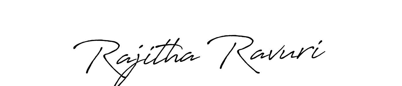 Make a beautiful signature design for name Rajitha Ravuri. With this signature (Antro_Vectra_Bolder) style, you can create a handwritten signature for free. Rajitha Ravuri signature style 7 images and pictures png