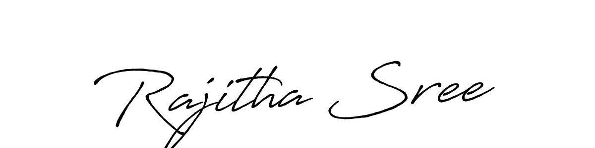 Rajitha Sree stylish signature style. Best Handwritten Sign (Antro_Vectra_Bolder) for my name. Handwritten Signature Collection Ideas for my name Rajitha Sree. Rajitha Sree signature style 7 images and pictures png