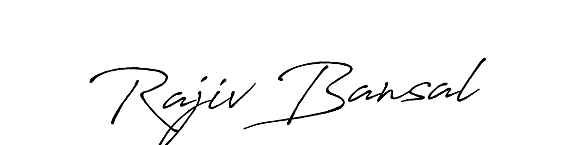 Create a beautiful signature design for name Rajiv Bansal. With this signature (Antro_Vectra_Bolder) fonts, you can make a handwritten signature for free. Rajiv Bansal signature style 7 images and pictures png