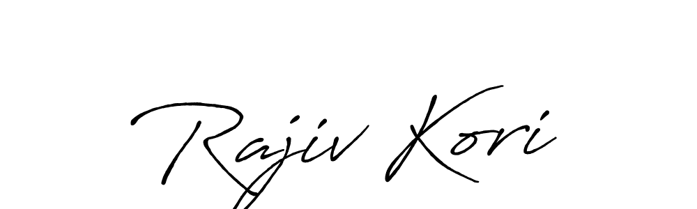 The best way (Antro_Vectra_Bolder) to make a short signature is to pick only two or three words in your name. The name Rajiv Kori include a total of six letters. For converting this name. Rajiv Kori signature style 7 images and pictures png