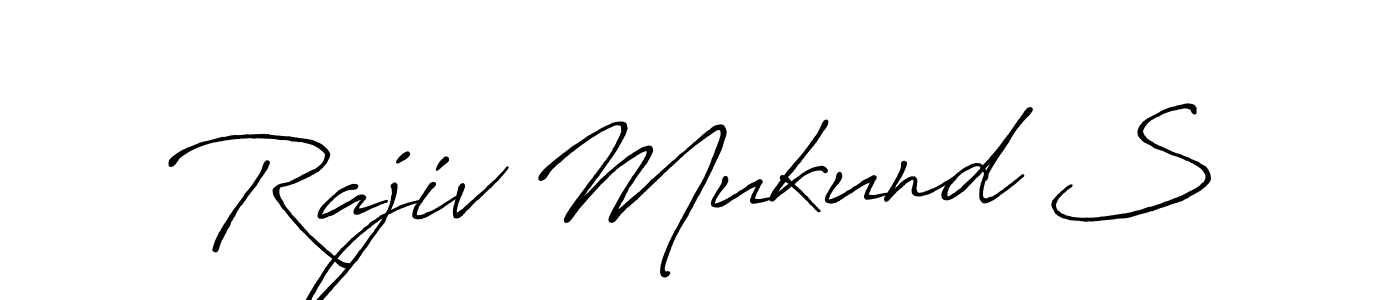 You can use this online signature creator to create a handwritten signature for the name Rajiv Mukund S. This is the best online autograph maker. Rajiv Mukund S signature style 7 images and pictures png