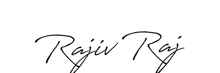 Make a beautiful signature design for name Rajiv Raj. With this signature (Antro_Vectra_Bolder) style, you can create a handwritten signature for free. Rajiv Raj signature style 7 images and pictures png
