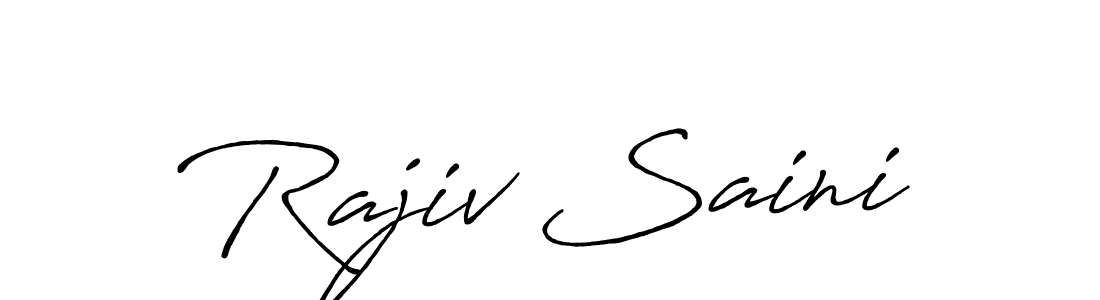 Create a beautiful signature design for name Rajiv Saini. With this signature (Antro_Vectra_Bolder) fonts, you can make a handwritten signature for free. Rajiv Saini signature style 7 images and pictures png