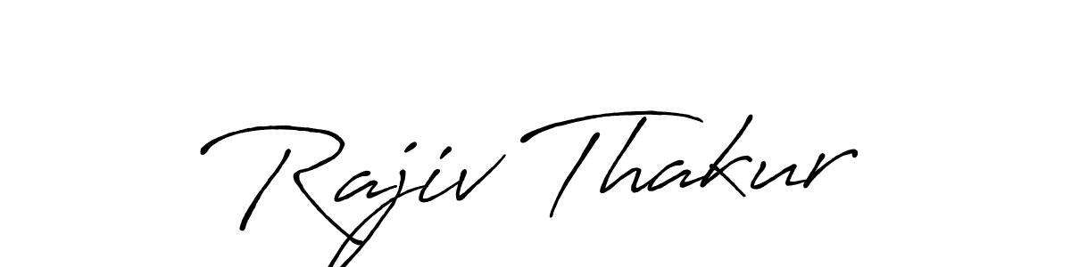 How to make Rajiv Thakur name signature. Use Antro_Vectra_Bolder style for creating short signs online. This is the latest handwritten sign. Rajiv Thakur signature style 7 images and pictures png