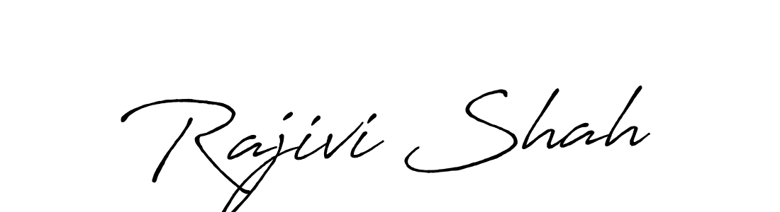 Create a beautiful signature design for name Rajivi Shah. With this signature (Antro_Vectra_Bolder) fonts, you can make a handwritten signature for free. Rajivi Shah signature style 7 images and pictures png