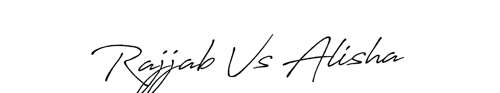 Use a signature maker to create a handwritten signature online. With this signature software, you can design (Antro_Vectra_Bolder) your own signature for name Rajjab Vs Alisha. Rajjab Vs Alisha signature style 7 images and pictures png