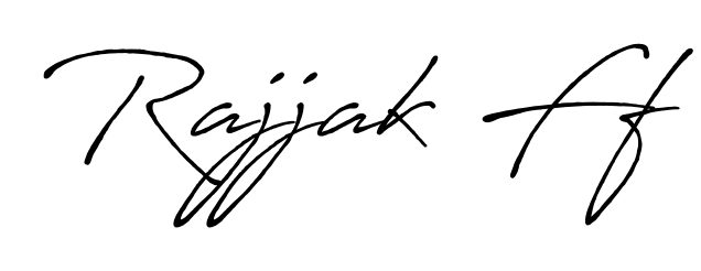 Make your name Rajjak Ff memorable on every contract using Antro_Vectra_Bolder autograph style. Instant transparent background export available. Rajjak Ff signature style 7 images and pictures png