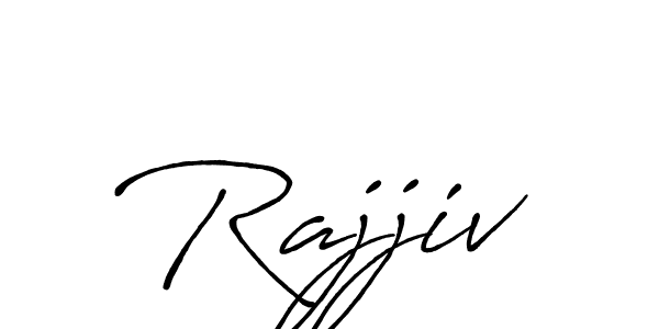 How to make Rajjiv name signature. Use Antro_Vectra_Bolder style for creating short signs online. This is the latest handwritten sign. Rajjiv signature style 7 images and pictures png