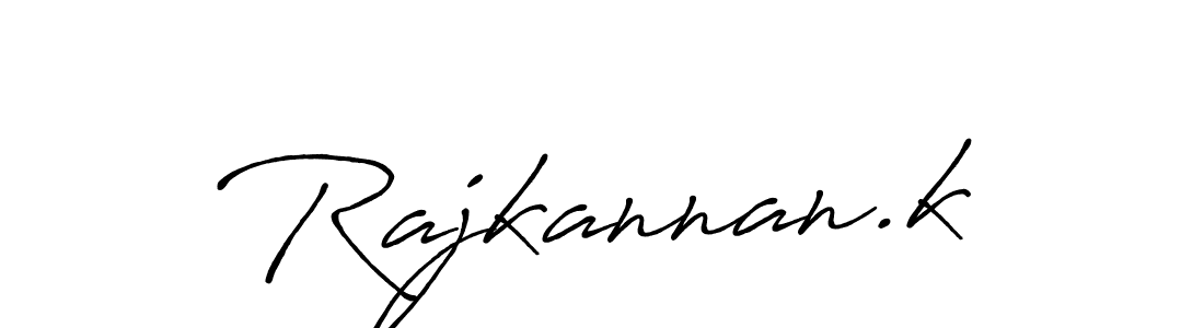 Make a beautiful signature design for name Rajkannan.k. With this signature (Antro_Vectra_Bolder) style, you can create a handwritten signature for free. Rajkannan.k signature style 7 images and pictures png
