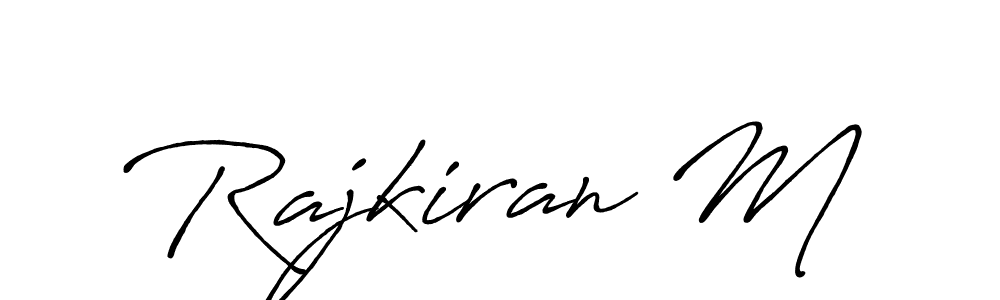 Also You can easily find your signature by using the search form. We will create Rajkiran M name handwritten signature images for you free of cost using Antro_Vectra_Bolder sign style. Rajkiran M signature style 7 images and pictures png