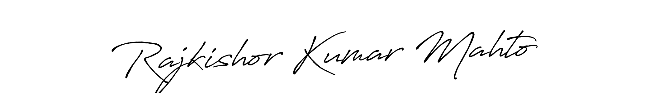 How to make Rajkishor Kumar Mahto signature? Antro_Vectra_Bolder is a professional autograph style. Create handwritten signature for Rajkishor Kumar Mahto name. Rajkishor Kumar Mahto signature style 7 images and pictures png