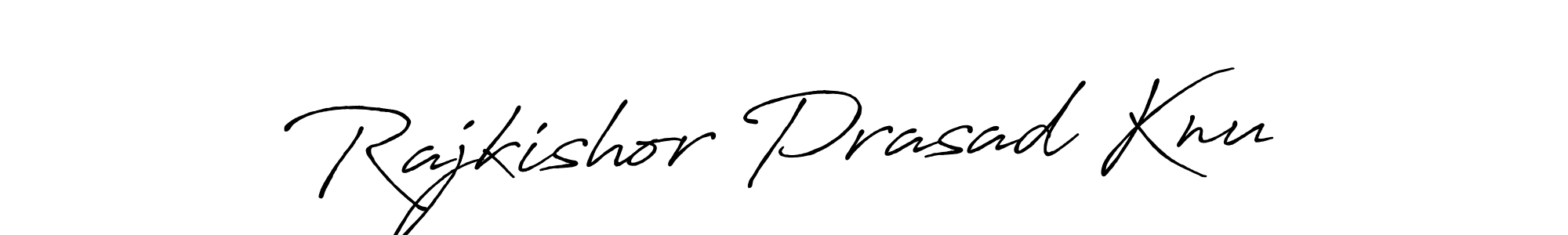 Create a beautiful signature design for name Rajkishor Prasad Knu. With this signature (Antro_Vectra_Bolder) fonts, you can make a handwritten signature for free. Rajkishor Prasad Knu signature style 7 images and pictures png