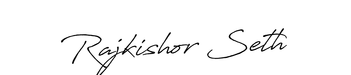 Also we have Rajkishor Seth name is the best signature style. Create professional handwritten signature collection using Antro_Vectra_Bolder autograph style. Rajkishor Seth signature style 7 images and pictures png