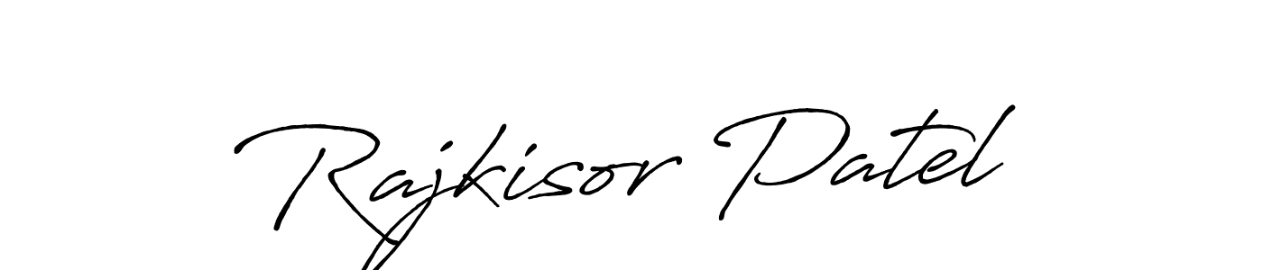 Similarly Antro_Vectra_Bolder is the best handwritten signature design. Signature creator online .You can use it as an online autograph creator for name Rajkisor Patel. Rajkisor Patel signature style 7 images and pictures png