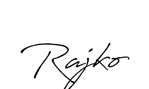 Rajko stylish signature style. Best Handwritten Sign (Antro_Vectra_Bolder) for my name. Handwritten Signature Collection Ideas for my name Rajko. Rajko signature style 7 images and pictures png