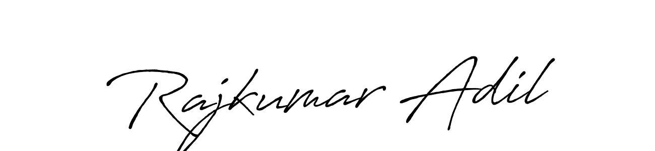 Use a signature maker to create a handwritten signature online. With this signature software, you can design (Antro_Vectra_Bolder) your own signature for name Rajkumar Adil. Rajkumar Adil signature style 7 images and pictures png