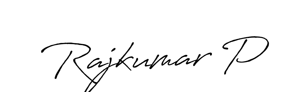 Also we have Rajkumar P name is the best signature style. Create professional handwritten signature collection using Antro_Vectra_Bolder autograph style. Rajkumar P signature style 7 images and pictures png