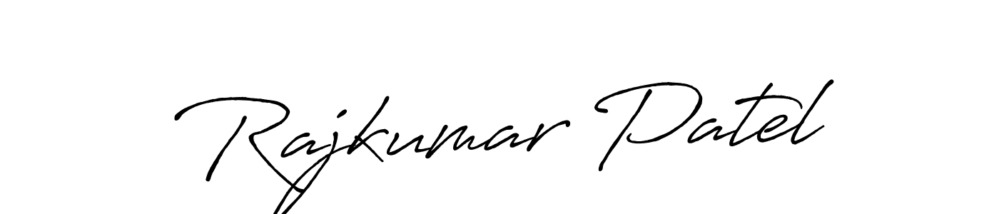 Antro_Vectra_Bolder is a professional signature style that is perfect for those who want to add a touch of class to their signature. It is also a great choice for those who want to make their signature more unique. Get Rajkumar Patel name to fancy signature for free. Rajkumar Patel signature style 7 images and pictures png
