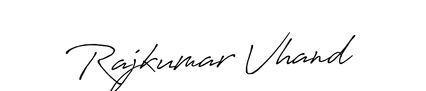 Similarly Antro_Vectra_Bolder is the best handwritten signature design. Signature creator online .You can use it as an online autograph creator for name Rajkumar Vhand. Rajkumar Vhand signature style 7 images and pictures png