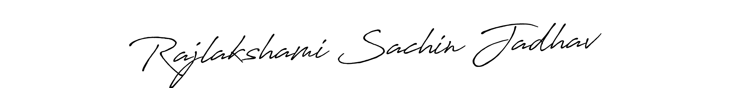 Use a signature maker to create a handwritten signature online. With this signature software, you can design (Antro_Vectra_Bolder) your own signature for name Rajlakshami Sachin Jadhav. Rajlakshami Sachin Jadhav signature style 7 images and pictures png