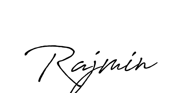 Rajmin stylish signature style. Best Handwritten Sign (Antro_Vectra_Bolder) for my name. Handwritten Signature Collection Ideas for my name Rajmin. Rajmin signature style 7 images and pictures png