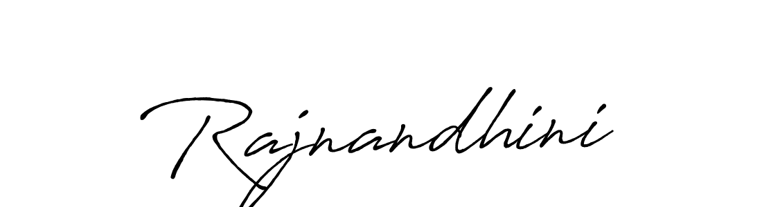 Make a beautiful signature design for name Rajnandhini. With this signature (Antro_Vectra_Bolder) style, you can create a handwritten signature for free. Rajnandhini signature style 7 images and pictures png