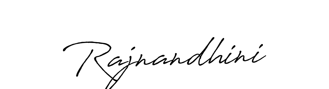 Make a beautiful signature design for name Rajnandhini. With this signature (Antro_Vectra_Bolder) style, you can create a handwritten signature for free. Rajnandhini signature style 7 images and pictures png