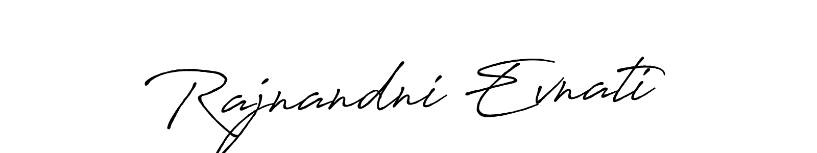 Also You can easily find your signature by using the search form. We will create Rajnandni Evnati name handwritten signature images for you free of cost using Antro_Vectra_Bolder sign style. Rajnandni Evnati signature style 7 images and pictures png