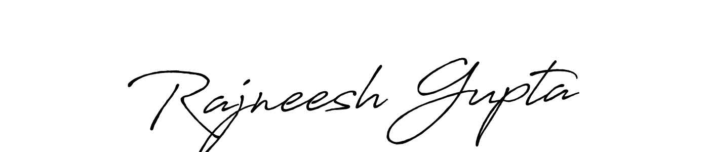 Make a beautiful signature design for name Rajneesh Gupta. With this signature (Antro_Vectra_Bolder) style, you can create a handwritten signature for free. Rajneesh Gupta signature style 7 images and pictures png